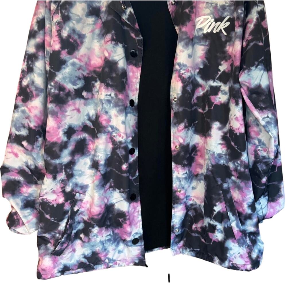 PINK Victoria's Secret Tie Dye Anorak Jacket Medium - Picture 7 of 8